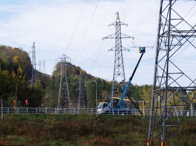 送電線足場工事